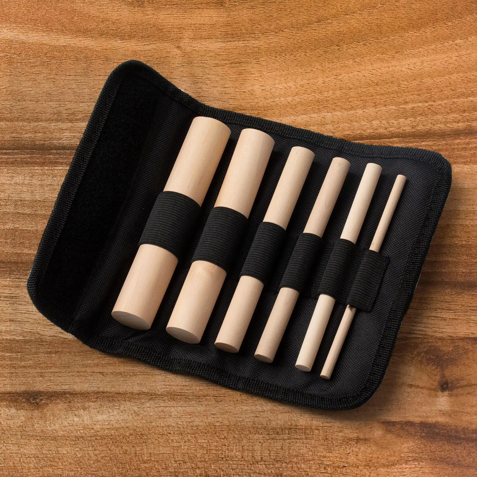 

6 Pieces Wooden Mandrel Set Hardwood Dowel Rod Sizes 1/4"-1" (6.4-25.4mm) for Crafts Dowel Wood Sticks for DIY Arts Crafting