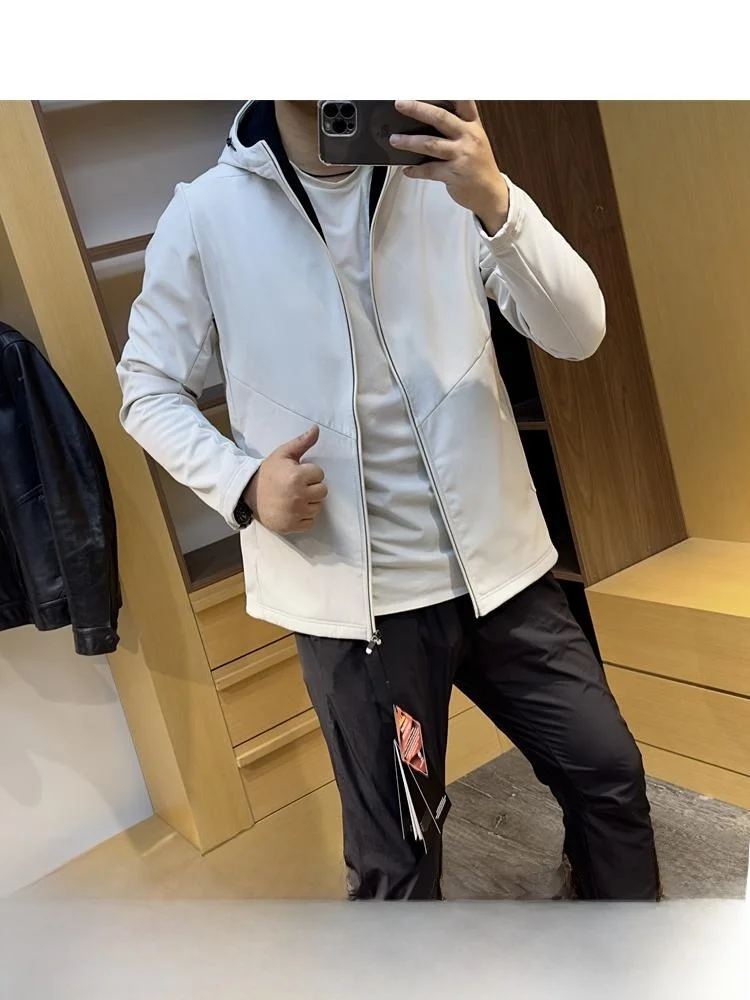 

Profional Outdoor Ceiling Level Reflective Zipper Fce 3D Tailored Hooded Soft ell Jaet Youth Trendy Long Sve