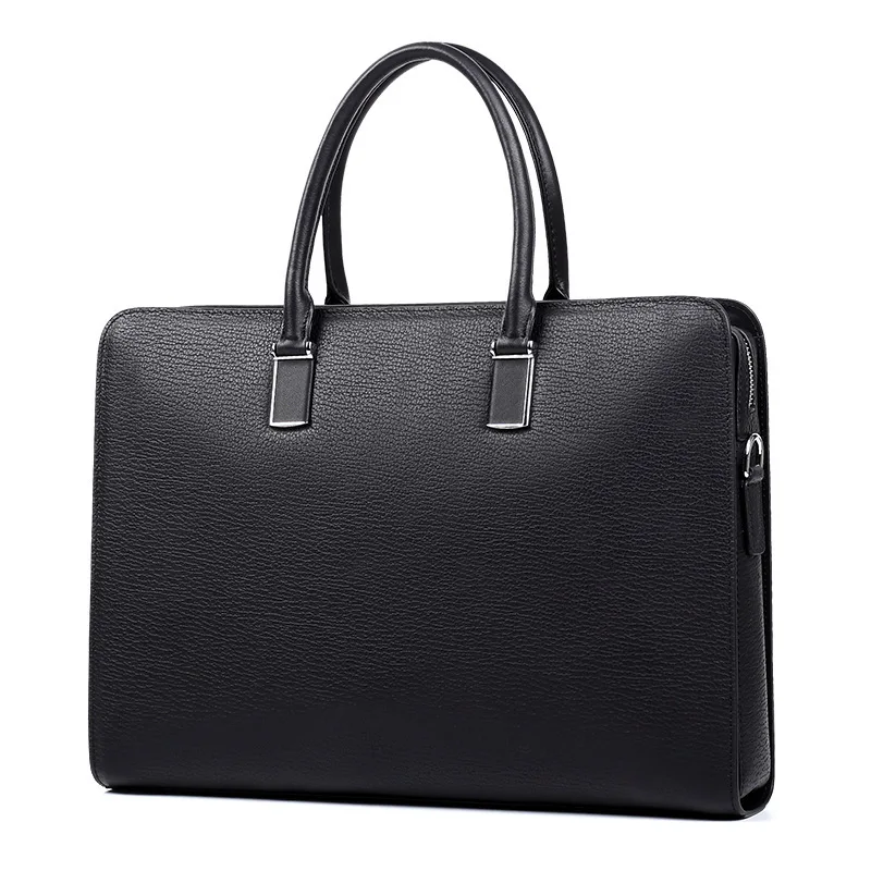 Borsa per laptop a tracolla di marca di lusso genuina di moda di fascia alta Borsa con lucchetto a combinazione in pelle Valigetta da uomo alla moda premium
