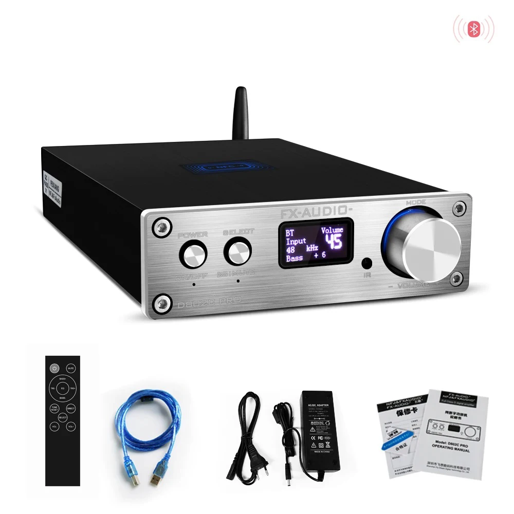 2023 FX-Audio D802CPRO Full Digital Audio Amplifier QCC3034