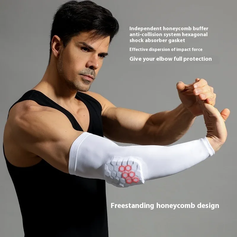 Hexagonal Arm Elbow Protectivne Pads Men Basketball Tennis Baseball Volleyball Cycling Outdoor Sports Protective Gear Shockproof