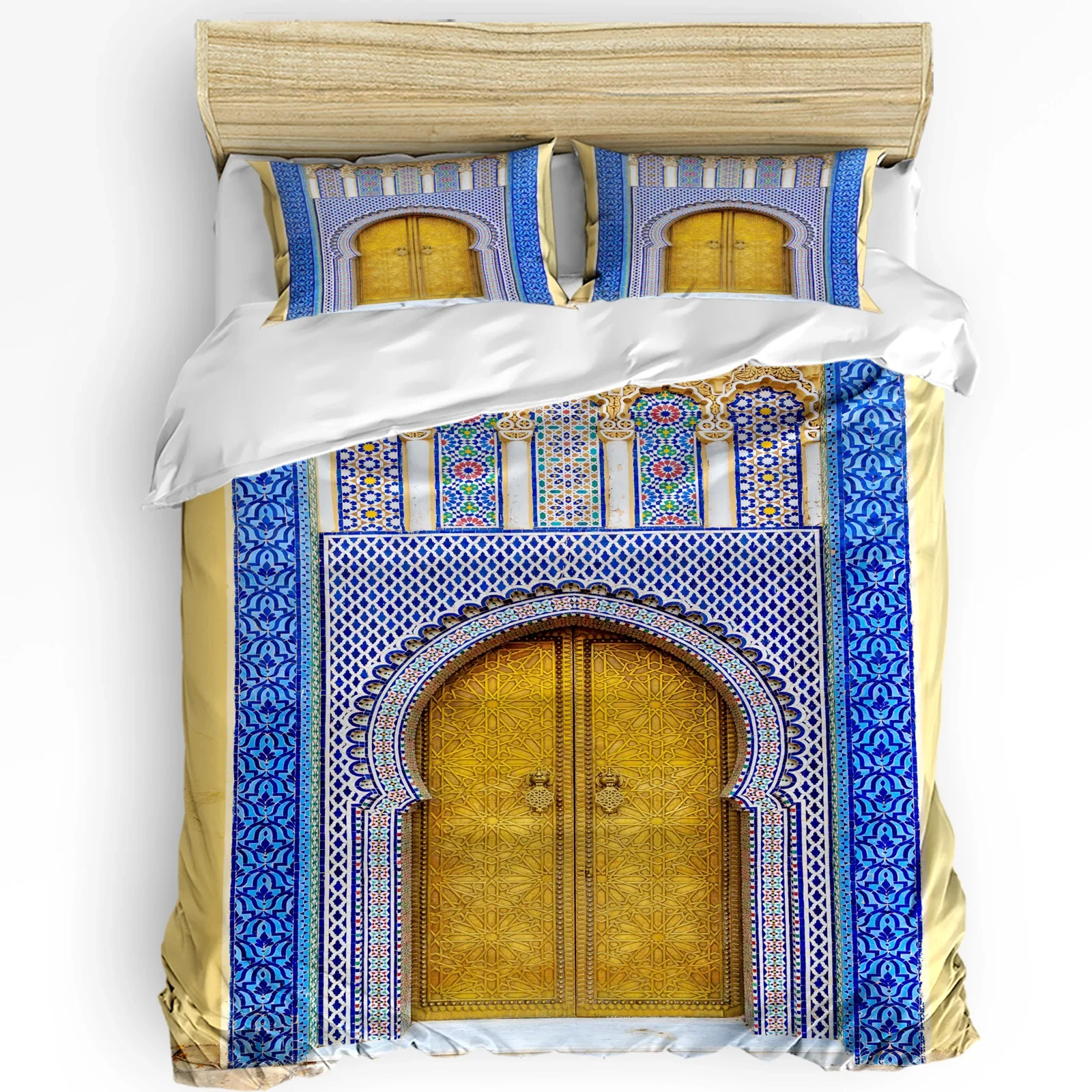 

3pcs Bedding Set Palace Gate Moroccan Door Home Textile Duvet Cover Pillow Case Boy Kid Teen Girl Bedding Covers Set