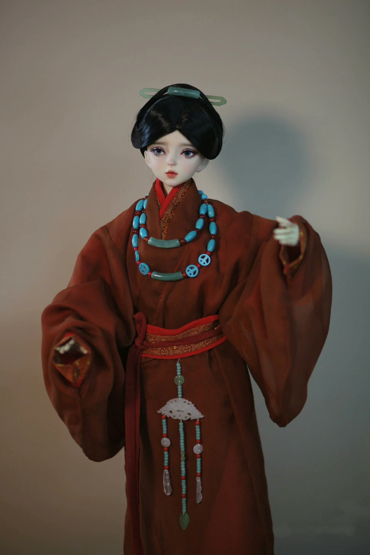 1/4 1/3 Costume ancien BJD vêtements chinois Hanfu longue Robe tenue pour BJD/SD SD13 fille SSDF ID75 oncle poupée accessoires C2345