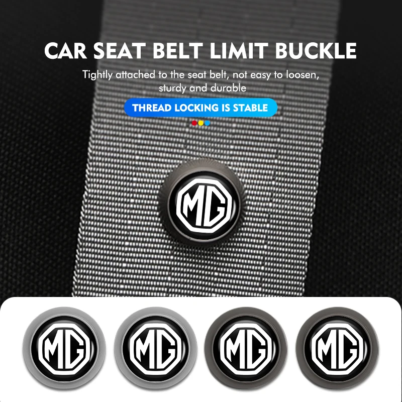 2pcs Car Seatbelt Limit Stop Anti-slip Button Retainer Clips For MG HS GS GT Hector RX5 RX8 350 550 Gundam