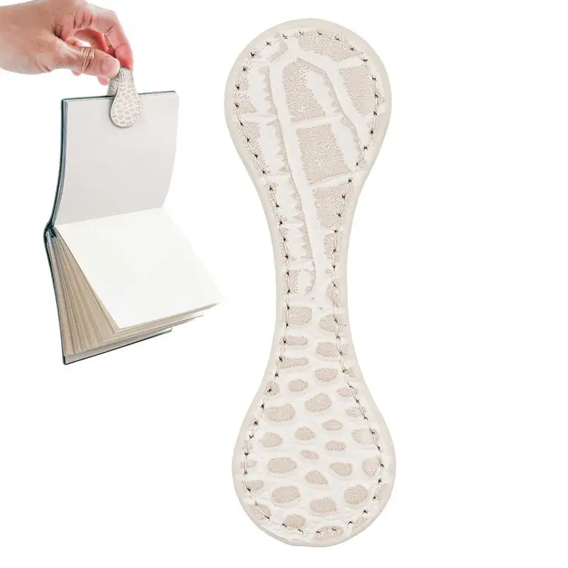 Crocodile Pattern Bookmark Book Clips Handmade Magnetic Bookmark Genuine Leather For School And Office Stationery Supplies