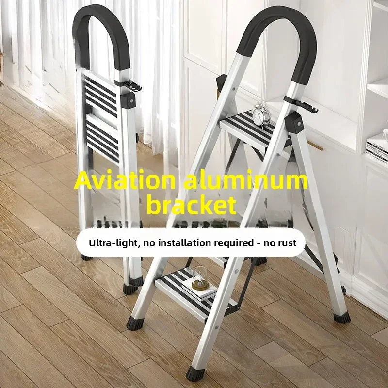 

Tool Ladder Household Indoor Folding Mobile Herringbone Ladder Multifunctional Project Lifting Stairs Aluminum Alloy Telescopic