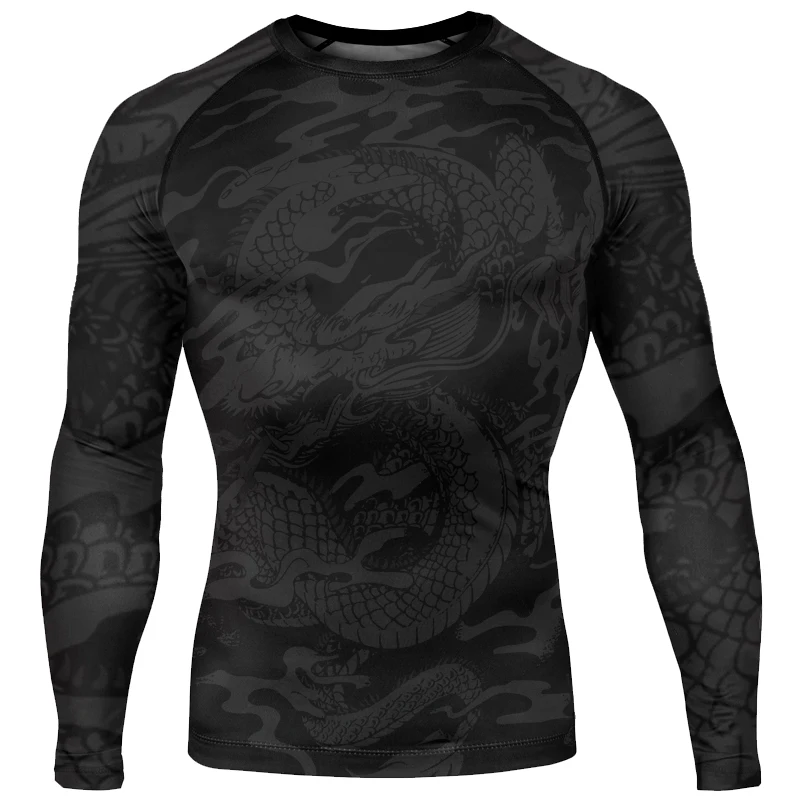 Men's Compression Swimming T-Shirt BJJ Skin Rash Protection Adult Fitness Training Ball Suit Sports Compression Wear