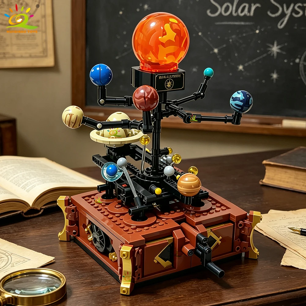 Solar System Orrery - HUIQIBAO MOC Modèle de planète orbitale