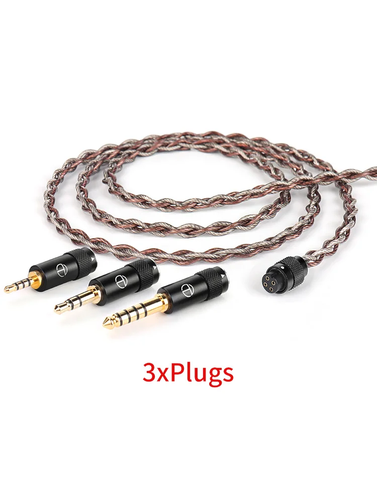 Srebrzony miedziany kabel OFC do słuchawek TRN RedChain z wymiennymi złączami 2.5/3.5/4.4 do TRN MT1 MAX TA4 — zdjęcie produktu 7