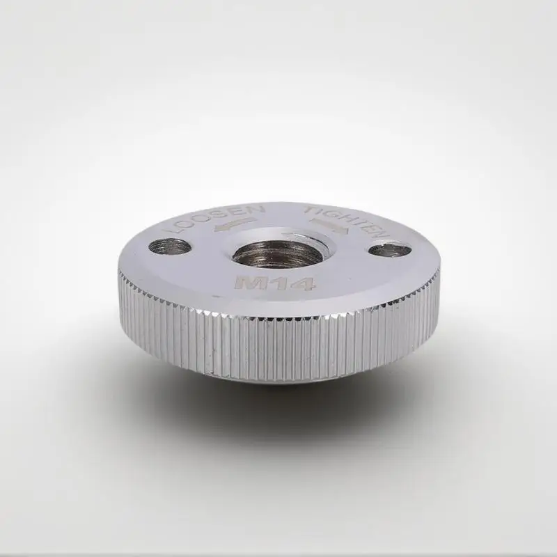 1Pack Silver Quick Release Nut Clamping Grinder Plate, M14 Thread Power Chuck Tools Self-locking