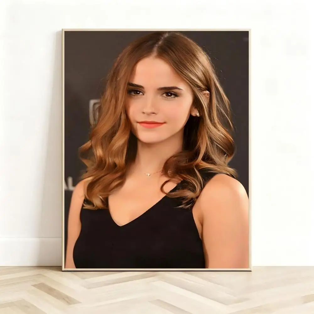 Radiant Celebrity E-Emma Watson Poster Classic Self-Adhesive PP Wall Sticker for Living Room Bar Decor Gift
