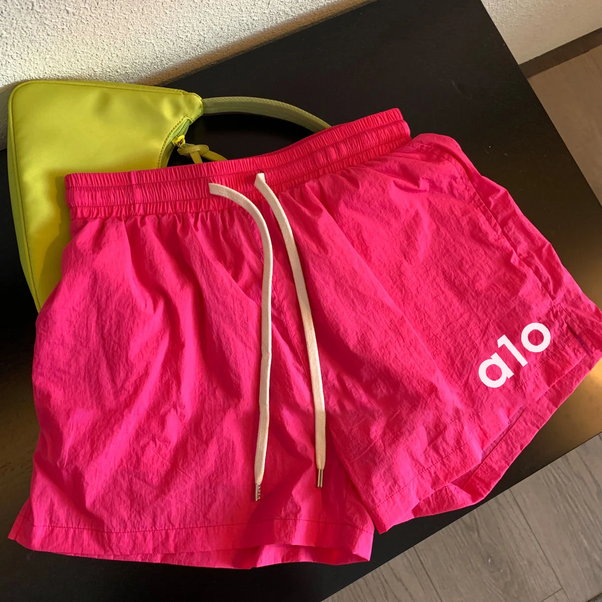 

Женские летние розовые шорты с высокой талией, тонкие, повседневные, корейские, прямые, из полиэстера, для похудения