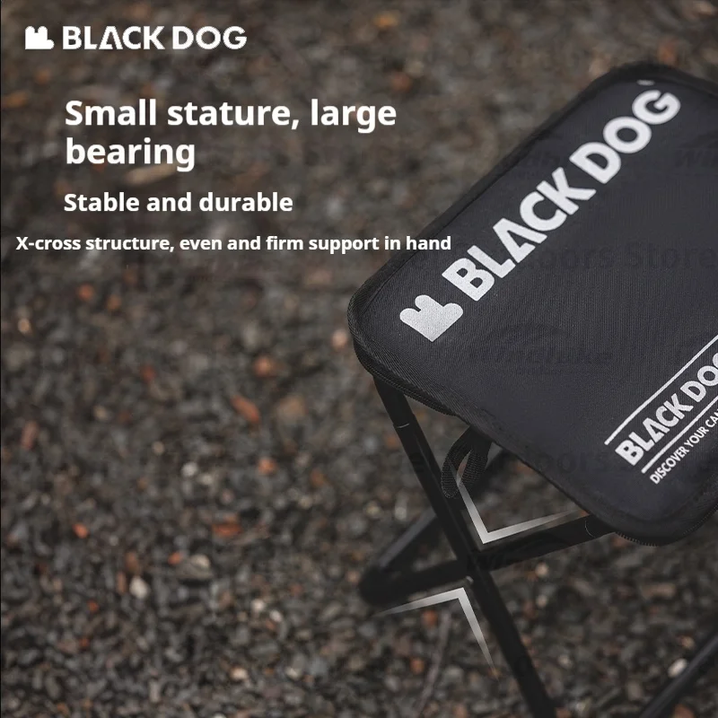 Naturehike BLACKDOG Folding Stool Aluminum Alloy Ultralight Seat Stool 600D Oxford Cloth Outdoor Camping Fishing Chair Portable