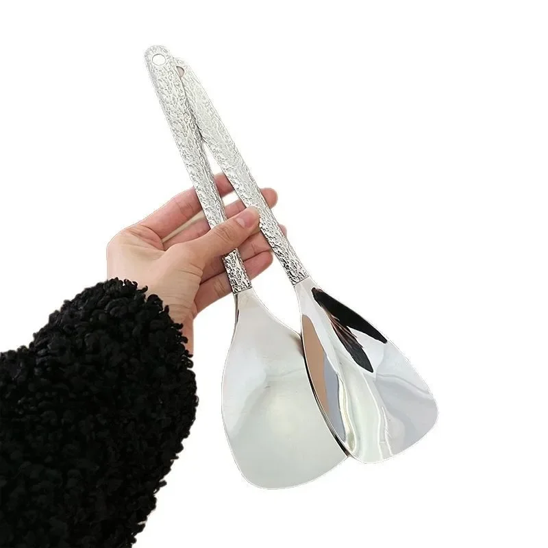 Partage de comida de acero inoxidable 304, cuchara grande para buffet de hotel, cuchara de arroz para el hogar, cuchara común extendida para colador