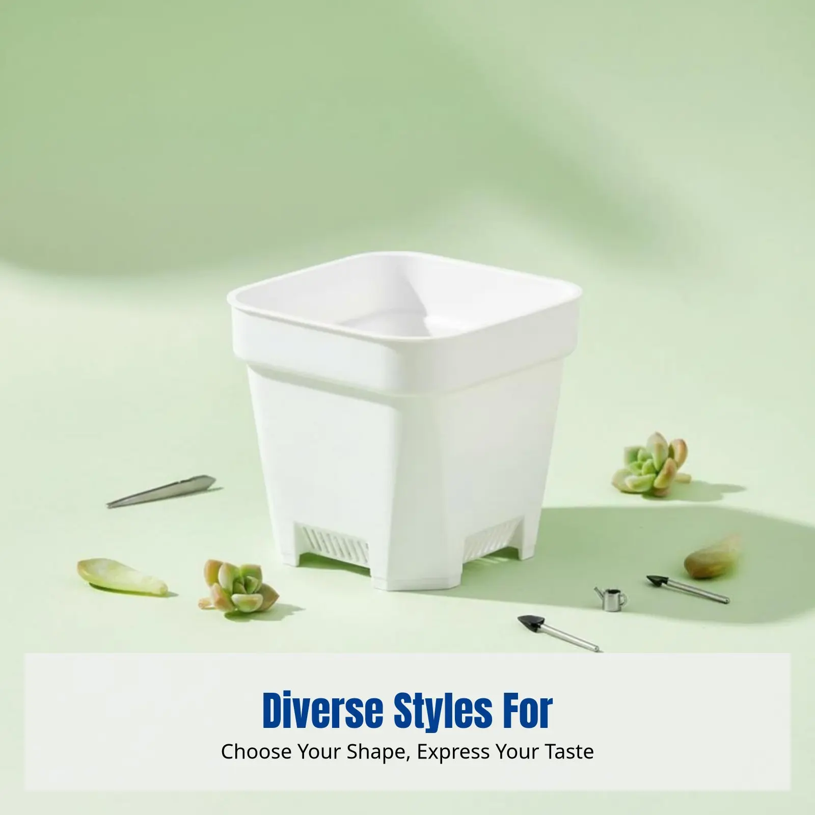 

Flower Pot, Octagonal or Square Nursery Container, Breathable, Drainage, Random Color