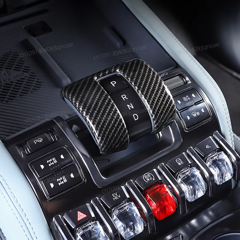 

For Byd Shark 2024-2025 ABS Carbon Fiber Shift Knob Decoration Cover Car Gear Lever Head Trims Interior Auto Accessories