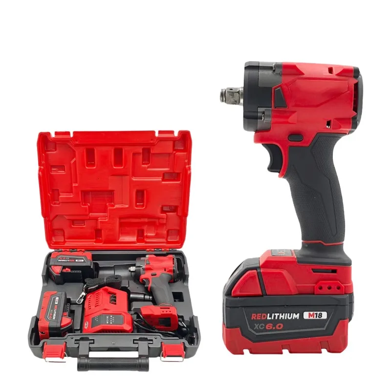 21V Brushless DIY Electric Industrial Impact Wrench Set 3500 RPM High Torque Lithium Ion Battery for Automotive Repair