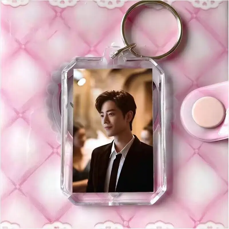 Xiao Zhan Wang Yibo Cosplay Acrylic Keychain Bo Jun Yi Xiao Cute Bag Pendant Car Key Ring Jewelry Accessories Fans Gift