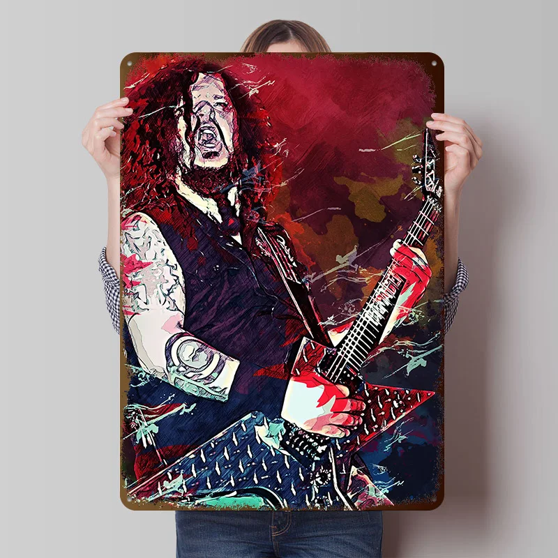 DIMEBAG DARRELL carteles de hojalata personalizables arte de pared Retro Vintage carteles de Metal para el hogar habitación varita Deko Gamer decoración Gaming