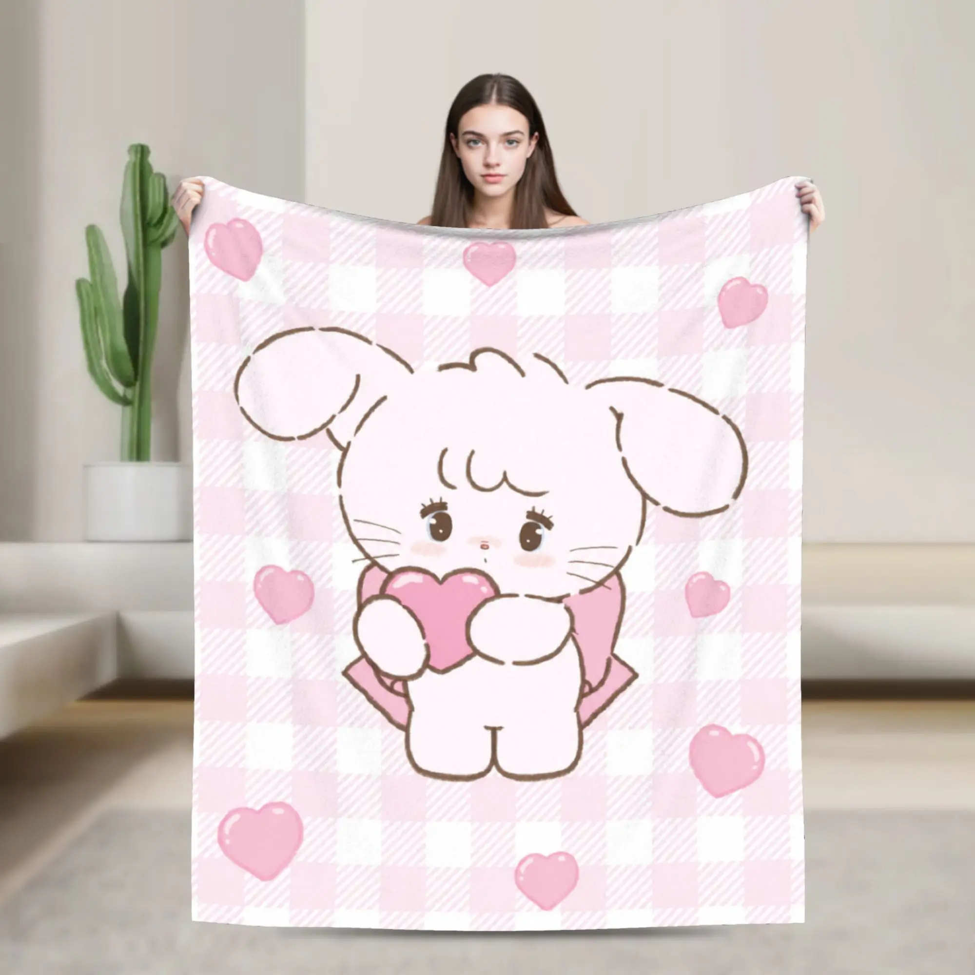 pink cartoon Mikko Mousse  Blanket Super Soft Cozy  Throw Blankets for Bed 50x60 Inch Multi-size Plush Thin Quilt