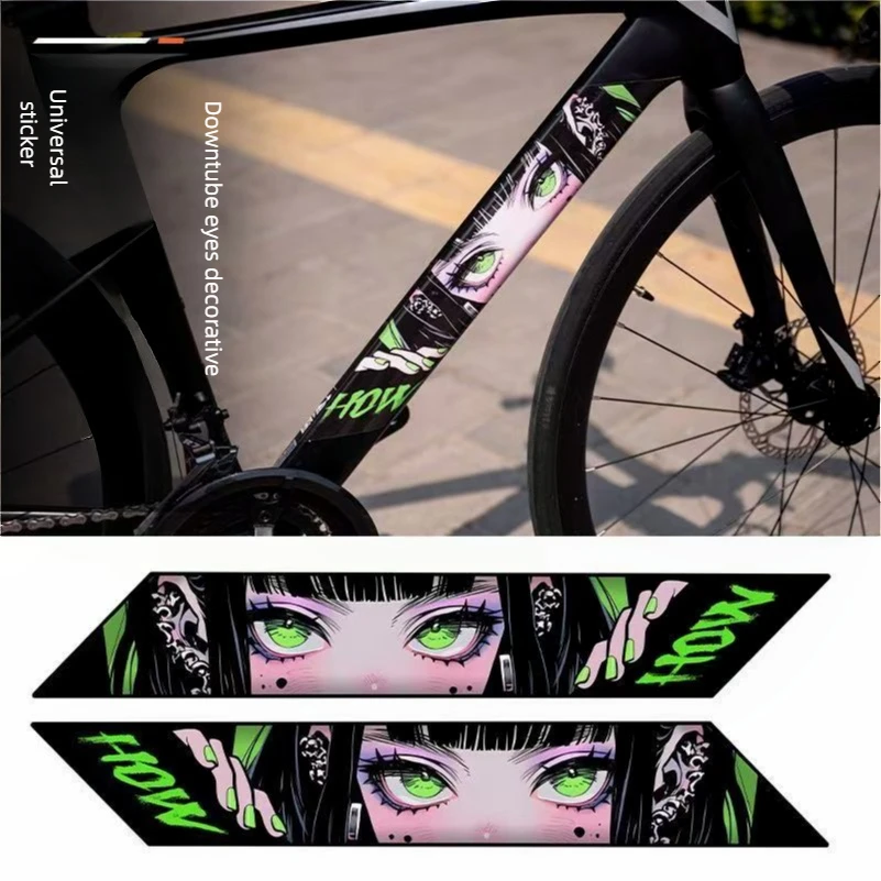 Bicycle Sticker Road Bike Tubes Anime Stickers MTB Mountain Bike JDM Decoration Waterproof Film Modification Bike Accessories