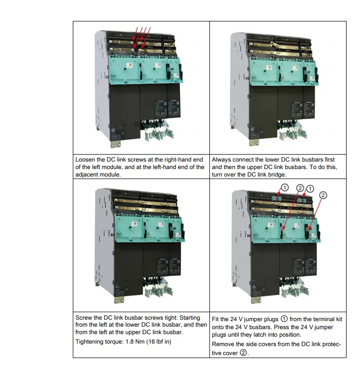 S120มอเตอร์เดี่ยว VFD พร้อม3AC อินพุต600V DC อินพุตและ6SL3120-1TE32-0AA4 600V DC 400V200A ชิ้นส่วนอุตสาหกรรม