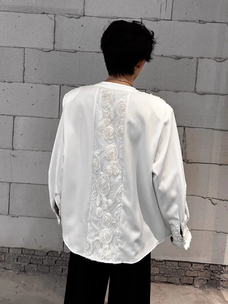 

Мужская повседневная модная подушечка с 3D-дизайном Cleanfit Rose Embroidery Heavyweight Long Sve Summer irt
