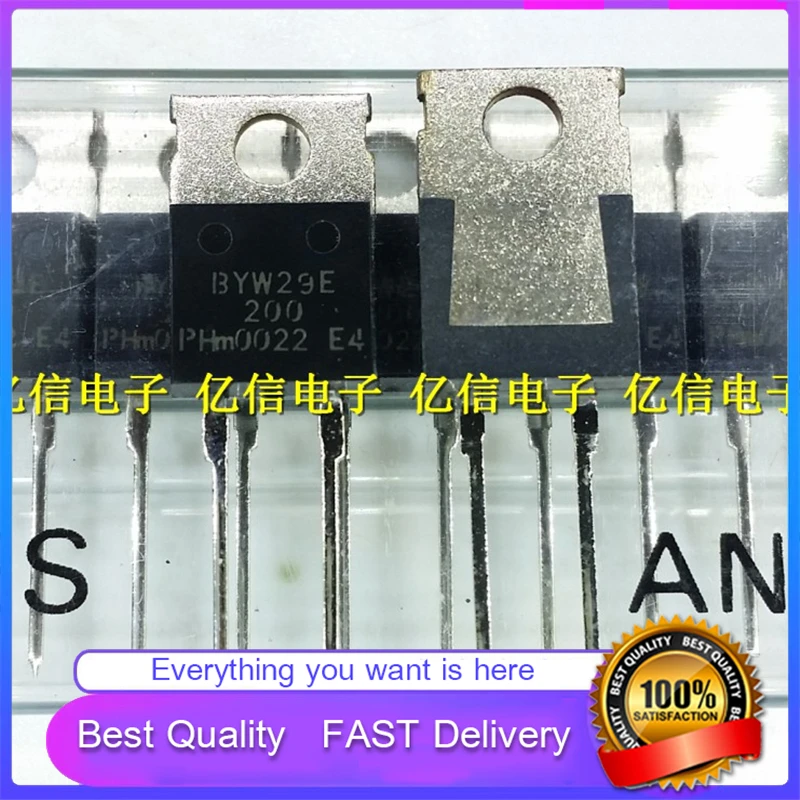 高速リフレッシュダイオードbyw29e200 BYW29E-200, TO220-2パッケージ,オリジナル,高品質,新品,在庫あり,バッチあたり10個
