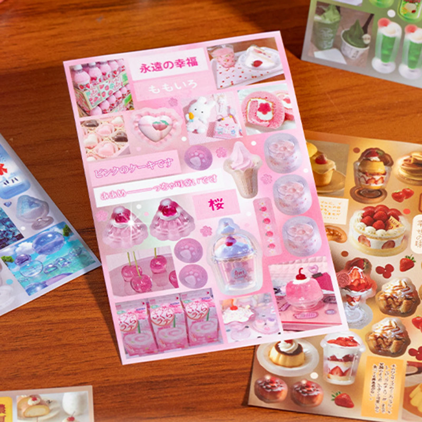 

Pre Cut Sticker Books Food And Fruit Theme DIY Scrapbooking Decoration Material