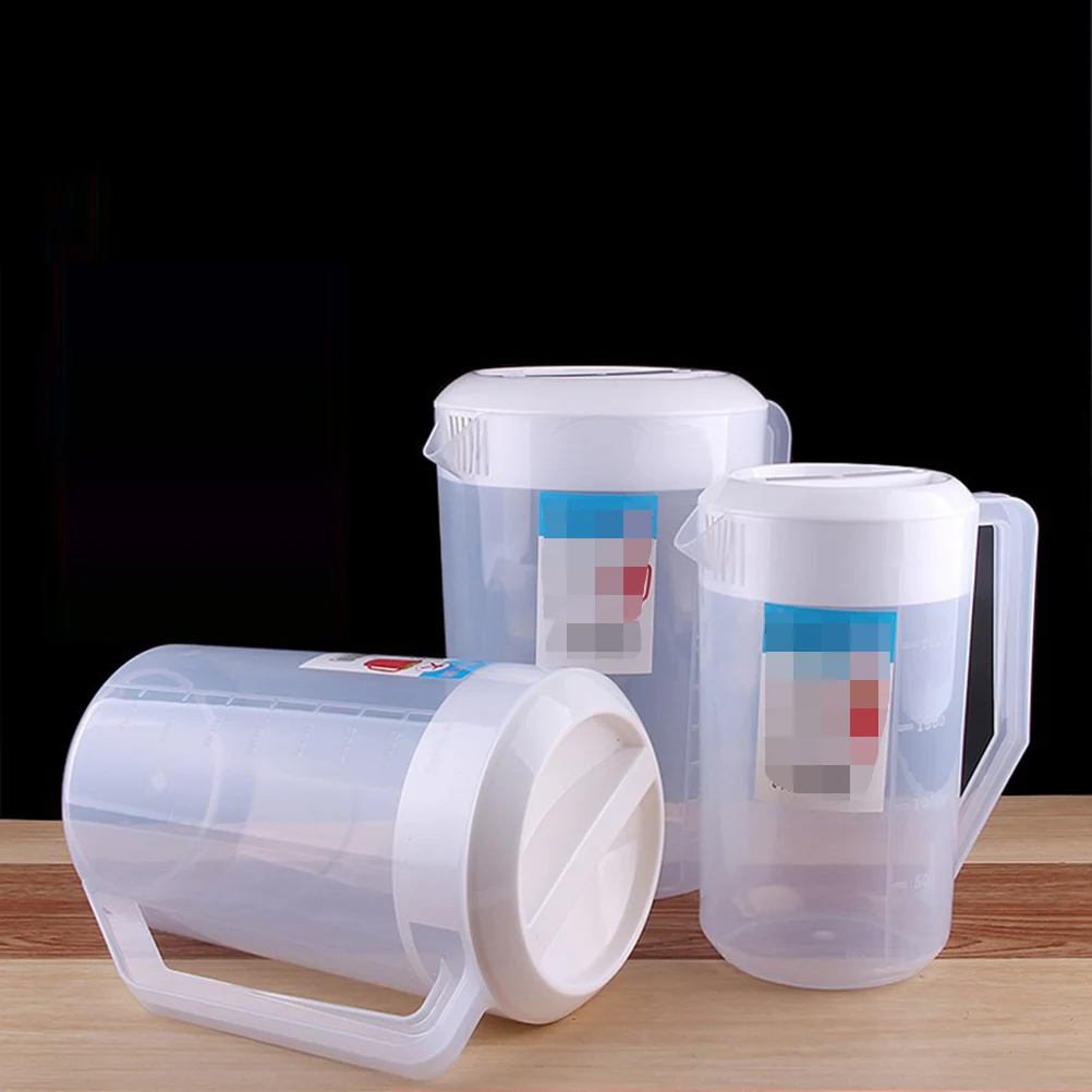 

Large Capacity Food Grade Water Pitcher Cold Resistant Beverage Jug Lid Juice Milk Tea Homemade Drinks Reusable Pool Party
