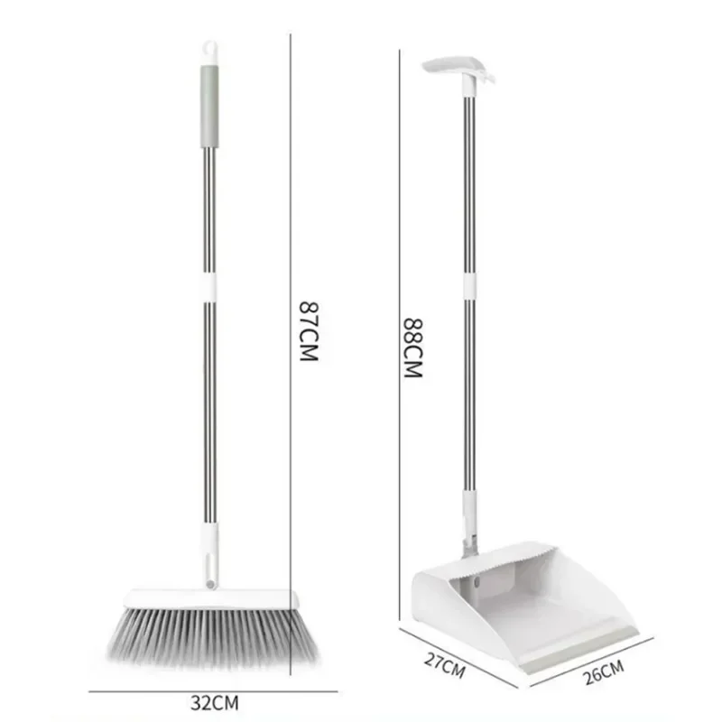 Brooms Sets Folding Dustpan Cleaning Tools Squeeze Courtyard Toliet Floor Wiper Garbage Collector Soft Hair Dust Sweeper Gadgets