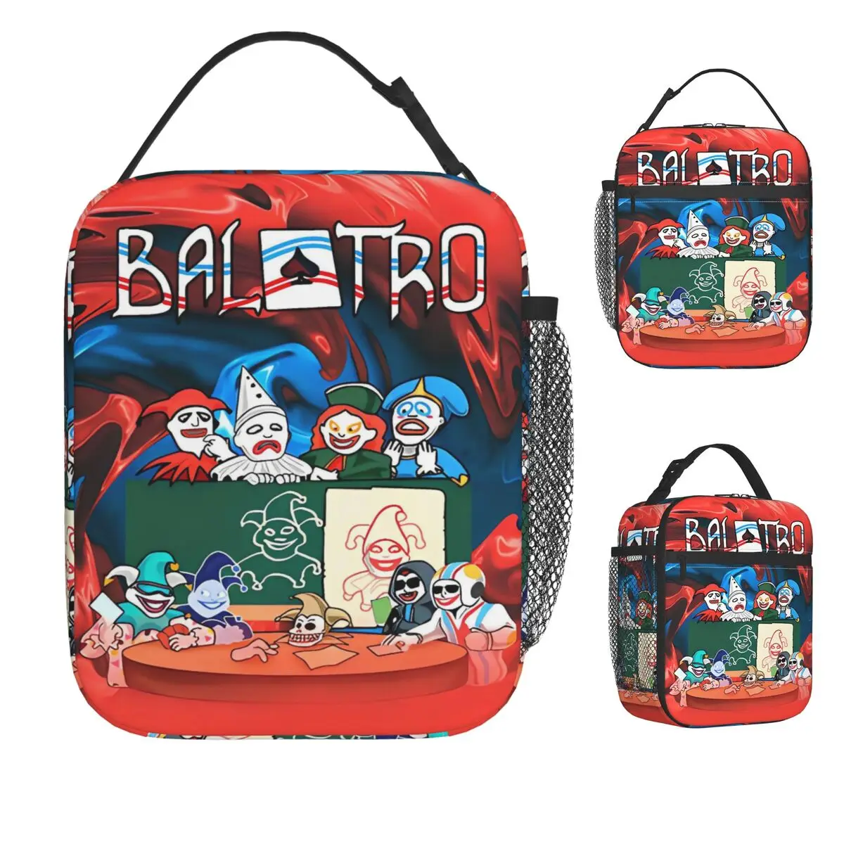 

Сумка для обеда с игрой Balatro, офисный ланч-бокс для детей, милая термосумка с графическим рисунком, водонепроницаемая сумка-холодильник