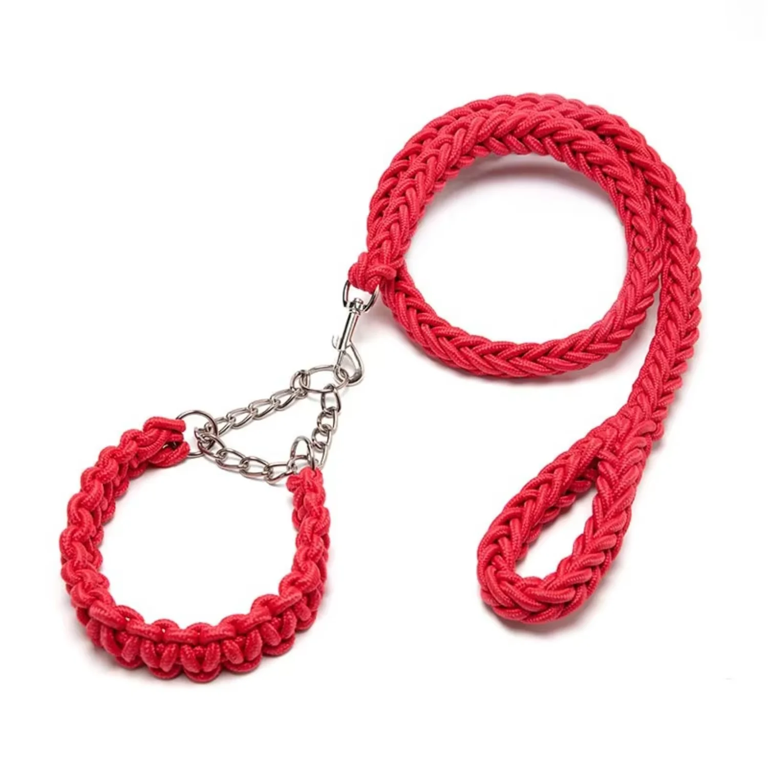 

M size braided cord Dog Collar and Leash Set