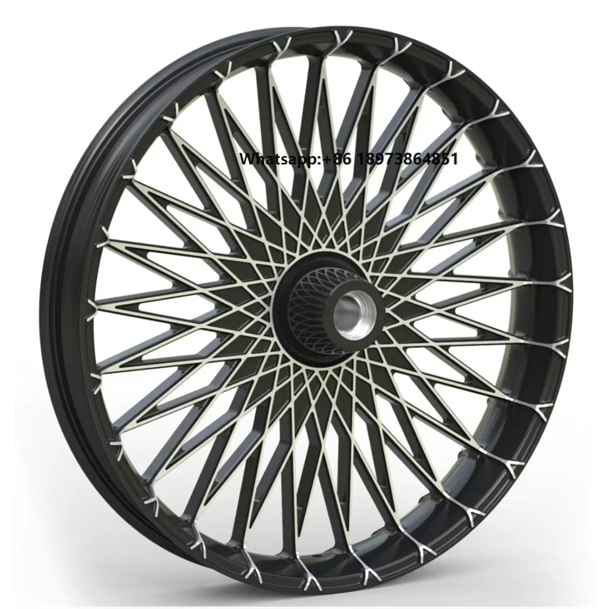 

Black Color Aluminum Alloy Wheel Accessories Front & Rear Compatible for Harley 08-later FLSTF FLSTFB FLSTFBS New Motorcycles