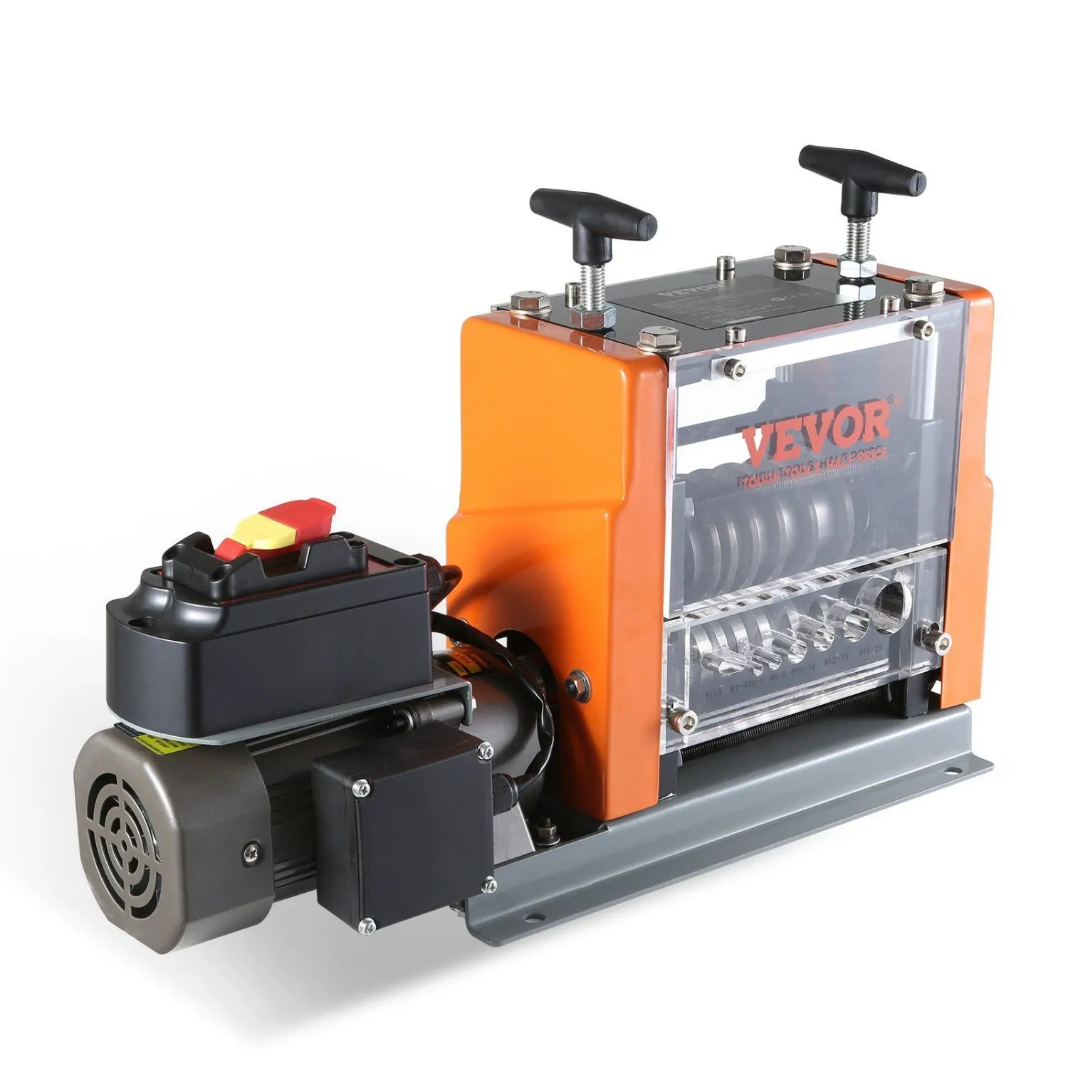 Macchina spelafili da 60 W - 7 fori (6 rotondi/1 piatti), diametro filo 0,06"-0,98", spelafili efficiente per il riciclaggio e la produzione
