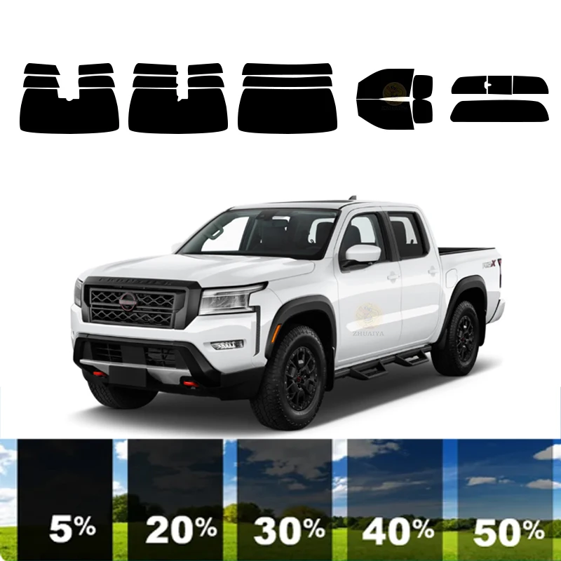 precut Removable Window Tint Film For Car 100% UVR 5%-35%VLT Heat Insulation Carbon ﻿For NISSAN FRONTIER 2 DR EXT PU 2022-2023