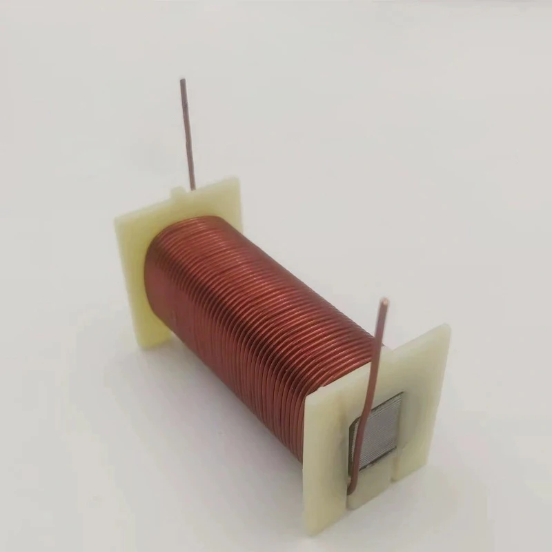 Um indutor de quadro quadrado de cobre puro sem oxigênio, circuito crossover diy, indutor de núcleo ron, fio de cobre, fio de bobina diamete1.0