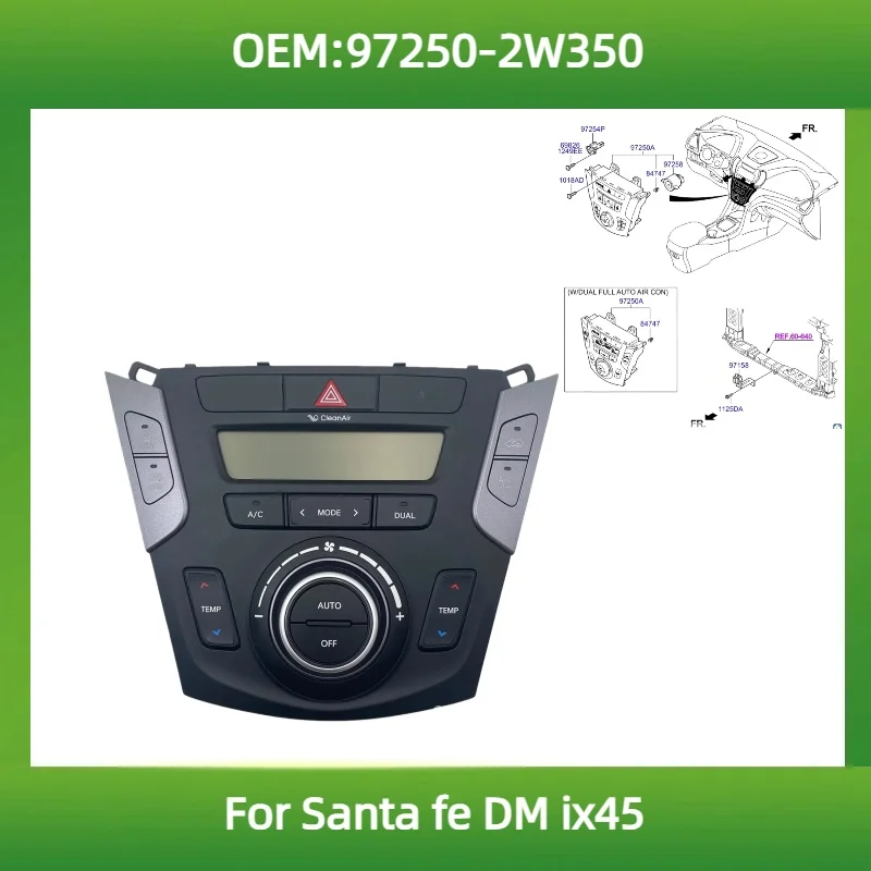 97250-A1210 Fit for Hyundai Santa Fe DM Ix45 Automatic Thermostat Air Conditioning Panel AC Switch