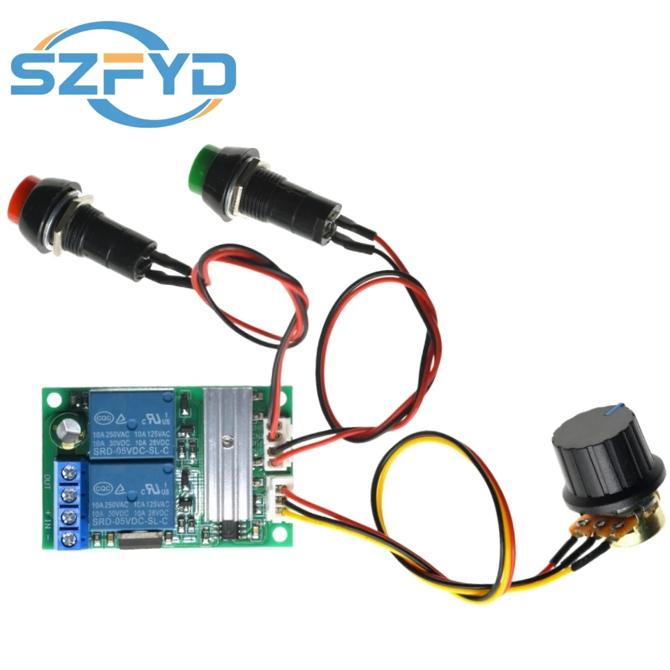 6-24V DC Motor Speed Controller With PWM Reversible Switch Forward/Reverse Adjustable Speed Module For 12V 24V Motors