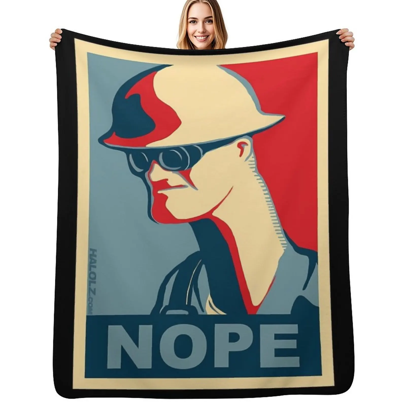 

Team Fortress 2 - Engineer Nope Throw Blanket Bed covers Moving Blankets Sofas Of Decoration Tourist Blankets