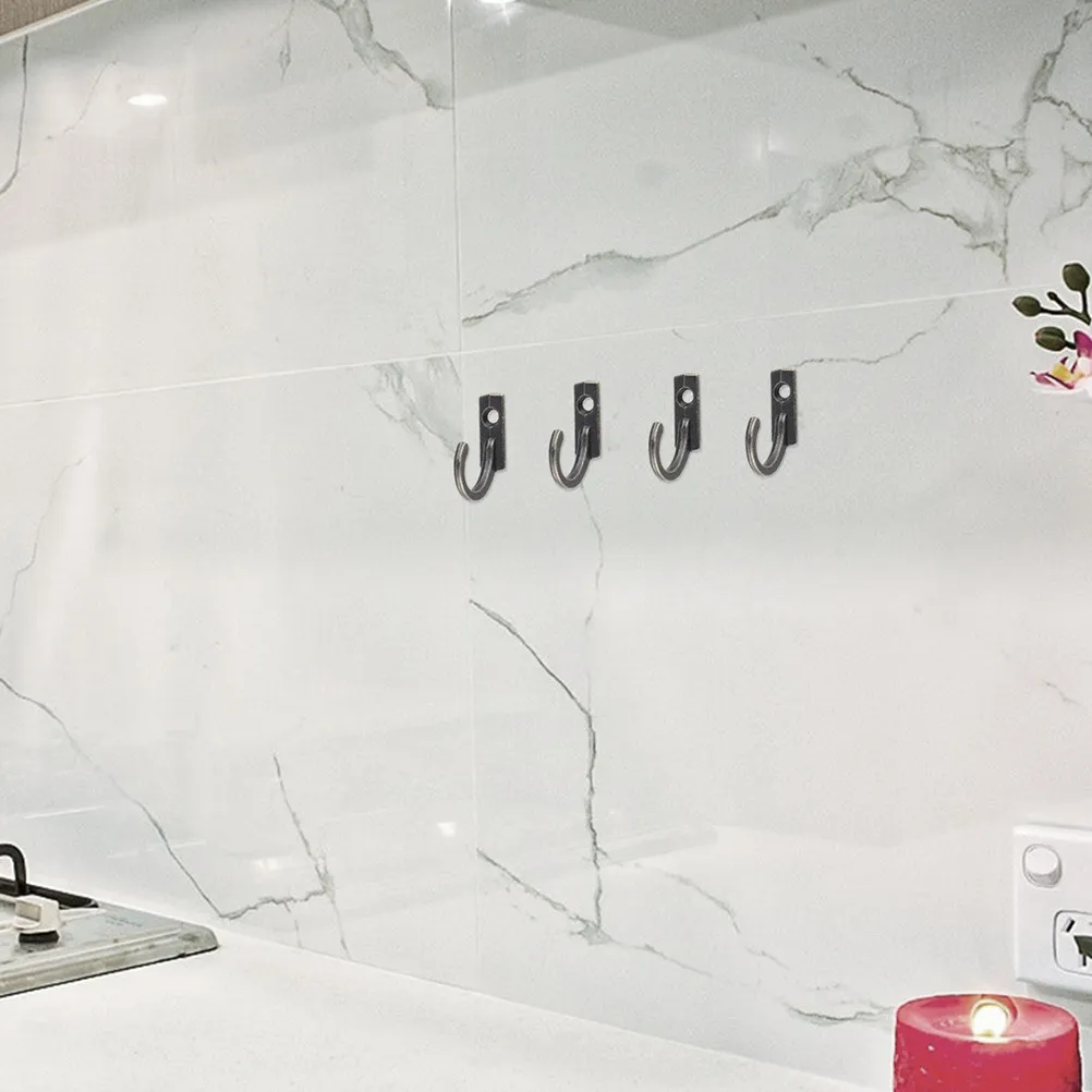 

20 шт. простых настенных крючков из цинкового сплава, миниатюрные крючки в ретро-стиле для ванной, кухни, дома, шкафа, настенный органайзер