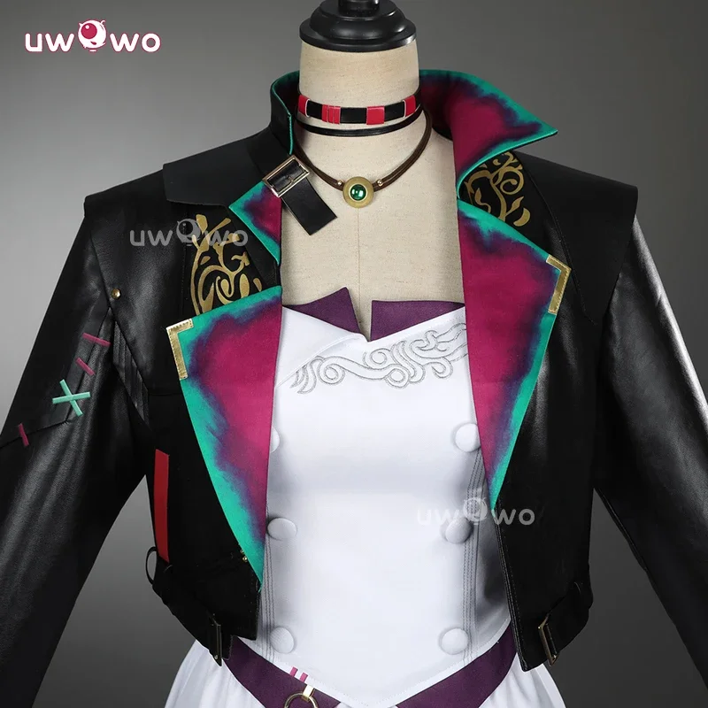 متوفر في المخزون UWOWO Jinx سلسلة Collab التأثيرية: لعبة LOL Arcane S2 مسحوق Jinx أزياء تنكرية لحفلات الاتحاد الأفريقي فستان رقص زي الهالوين