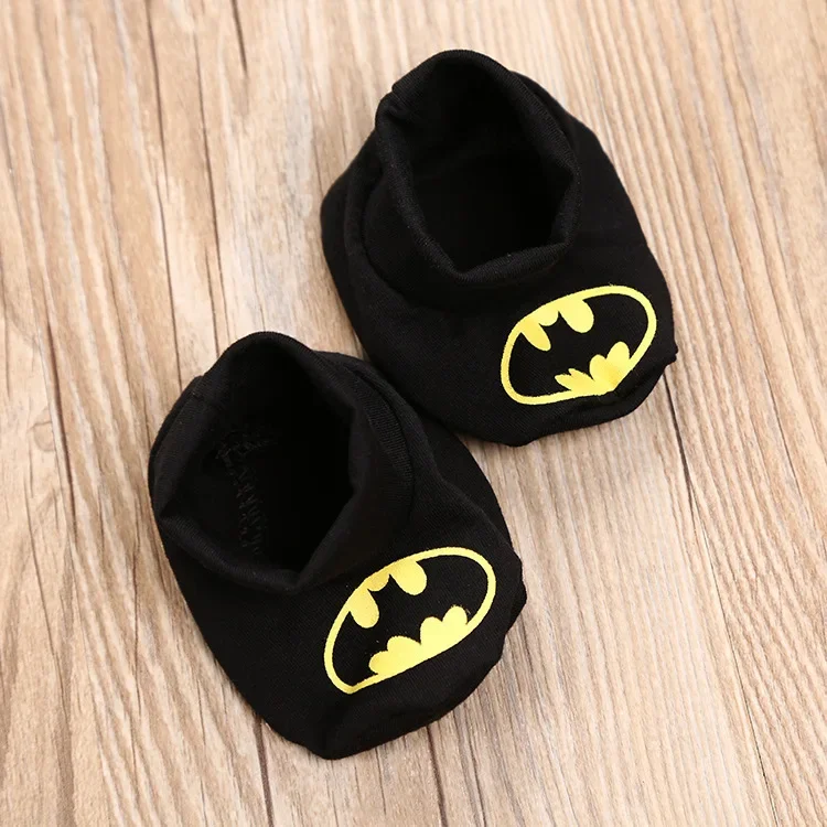 DC Anime Figure Triangle Style Baby Romper Cosplay Superhero Batman Cotton Kawaii Baby Home Bodysuit Personalized Birthday Gifts