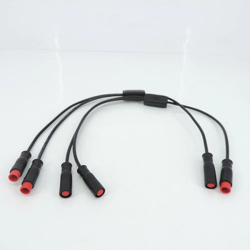 m8 Y Splitter 1 male female to 2Pin way female male cable Splitter Connector Julet 9mm Signal Sensor E-bike Motor Waterproof