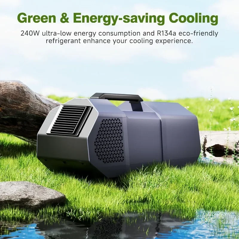 AC portabel, tenda berkemah sangat rendah hemat energi, mobil Unit luar ruangan ringan kompak, RV, Kemah, layar sentuh