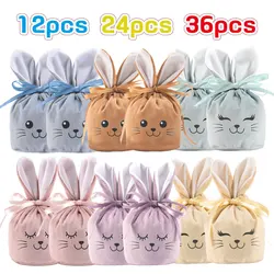 Cute Rabbit Bags Bunny Gift Packing Velvet Valentine's Day Chocolate Candy Bags Bunny Gift Pouches For Wedding Birthday Party