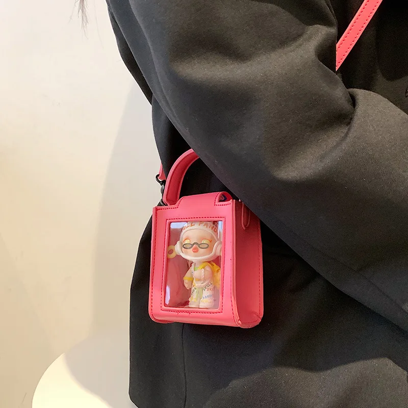 Summer 2023 Mini Bag Adult Girls New Ins Cartoon Transparent Messenger Bag Niche Design Cute Dolls Handbag Ita Shoulder Bag