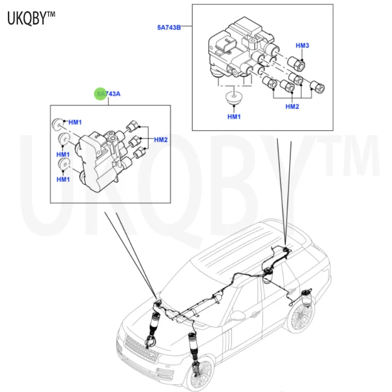 The fifth generation La nd Ro ve r Di sc ov er y 2017 LR070245 leveling valve