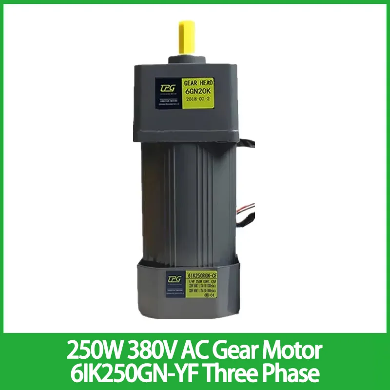 250W 380V AC Gear Motor 6IK250GN-YF Three Phase High Torque Deceleration Asynchronous Motor