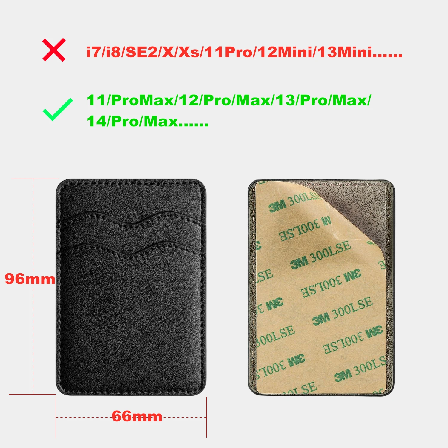 10Pack Universal Card Wallet Bag For Cell Phone Adhesive Leather Dual Layer Storage Cash Pouch Mobile Phone Back Pocket